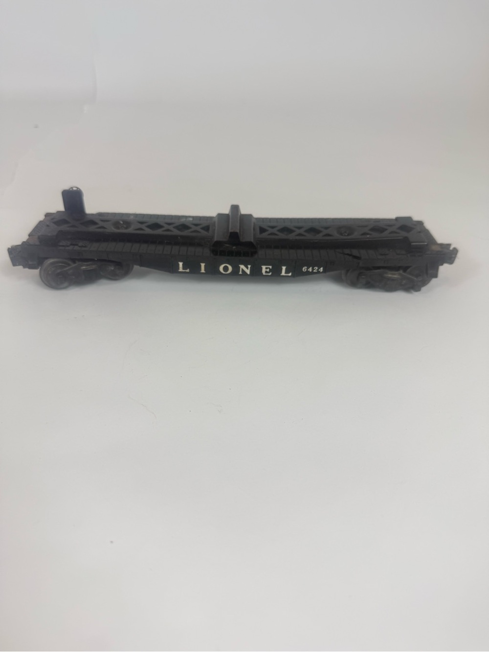 VTG Lionel Post War Black Automobile Flat Car #6424 0 Gauge